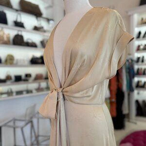 SILVIA TCHERASSI Women's Aperol Knotted Midi Dress In Neutrals